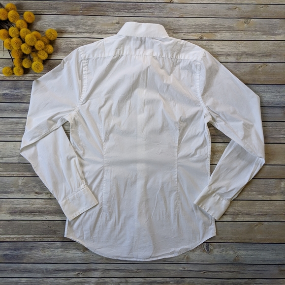 Express Men's Extra Slim Fit White Dress Shirt - Picture 8 of 8